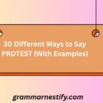 30 Different Ways to Say PROTEST (With Examples)