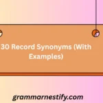 Record Synonyms