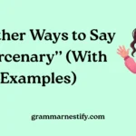 Other Ways to Say “Mercenary’’