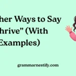 Other Ways to Say “Thrive”