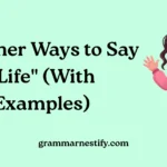 Other Ways to Say "Life"