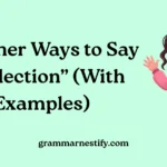 Other Ways to Say “Reflection”